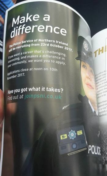 British armed forces advertisement in match day program